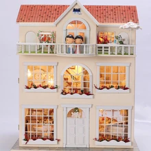 Handmade Doll House Furniture Miniatura Diy Doll Houses Miniature Dollhouse Wooden Toys For Children Grownups Birthday Gift 3812