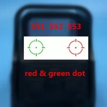 Lunette de visée holographique à points rouges et verts, fusil de chasse, réflexe à points rouges, avec montage sur Rail de 20mm pour pistolet Airsoft, 551 552 553