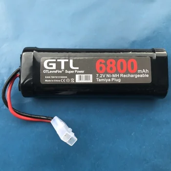 6800mAh 7.2v NiMh GTL Toy Battery Flat Racing car replacement battery for RC Airplane Helicopter Boat ,With Tamiya Connectors 7 2v 250mah with tamiya connectors usb charger units for nicd nimh battery pack charger for toy rc car tank boat for ket 2p plug