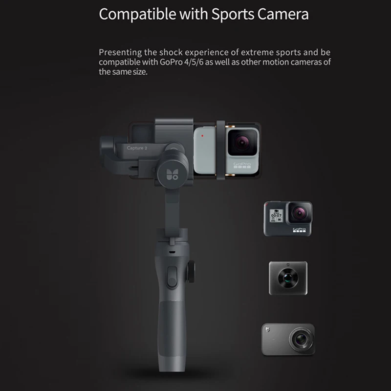  2019 new Funsnap Capture 2 3-axis Phone Handle Gimbal Stabilizer steadicam for Smartphone VS Zhiyun