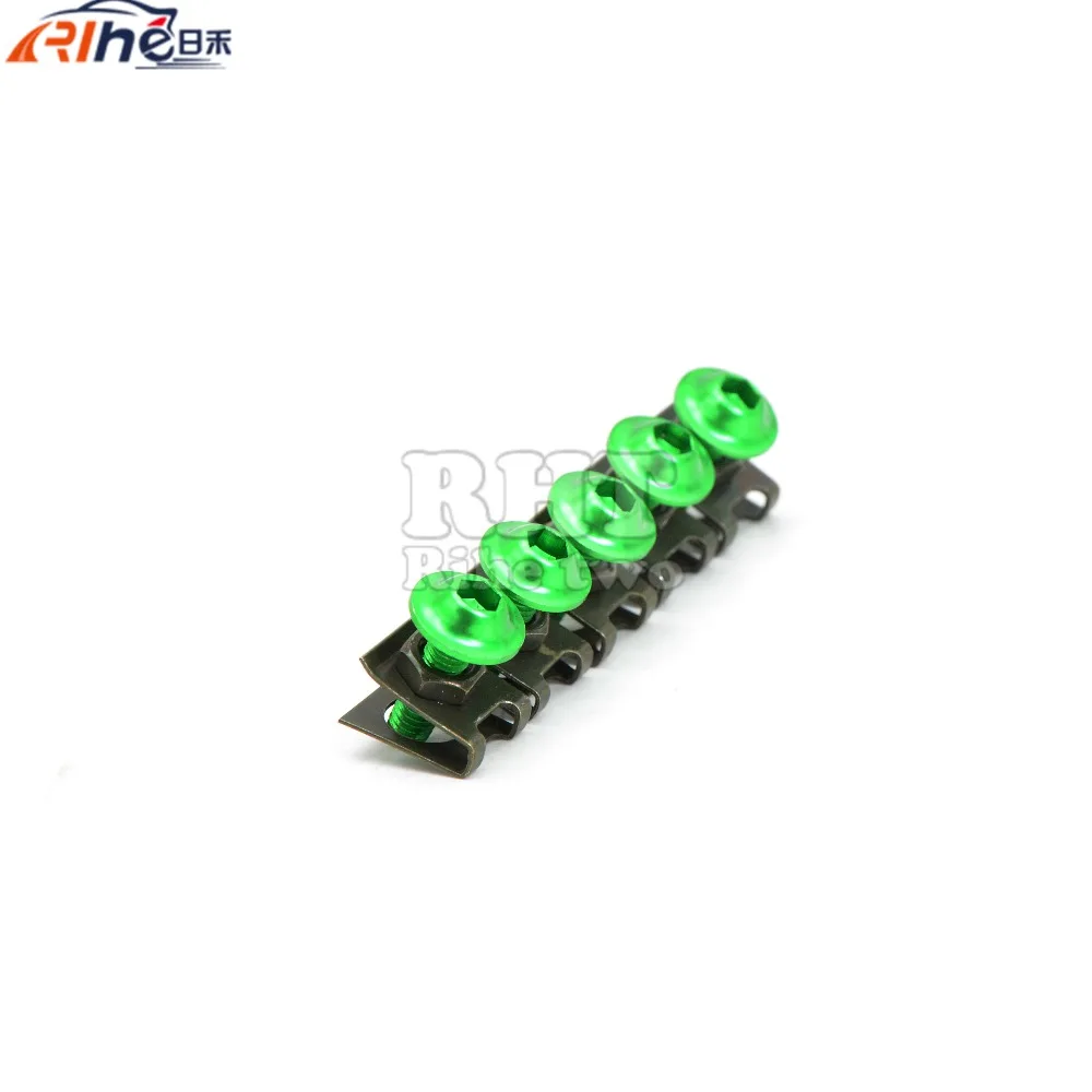 

5 pieces 6mm motorcycle fairing body screws body screws for kawasaki zzr400 zx12r zx7r ninja 300 z1000 Vespa PX80-200/PE/Lusso