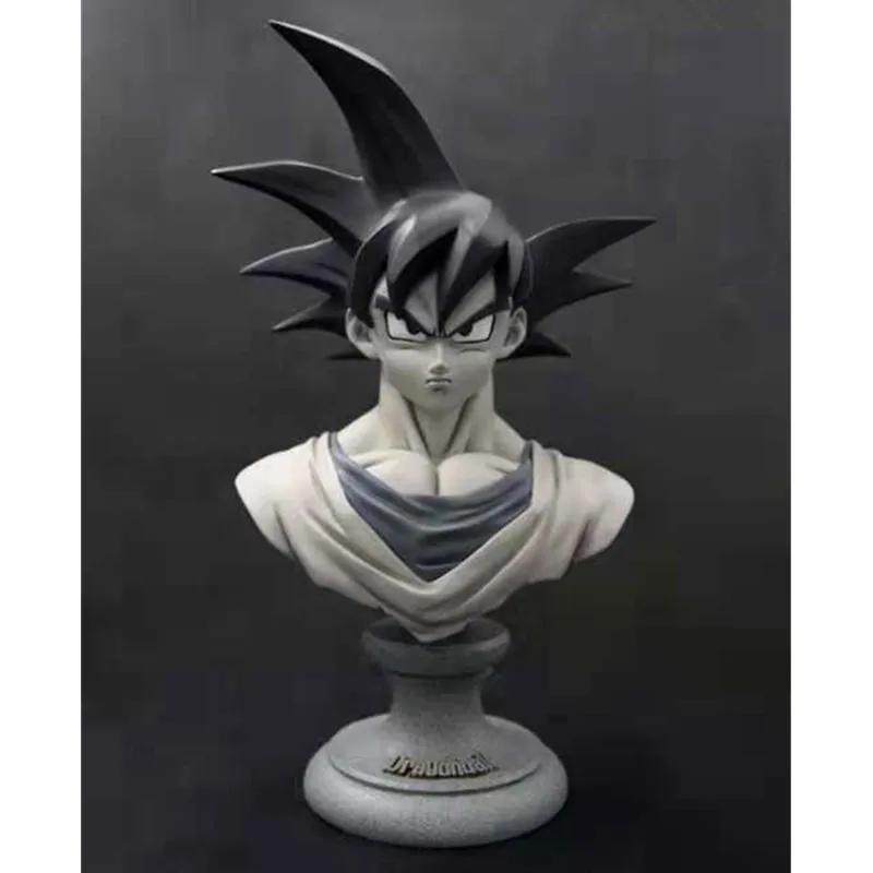 Dragon Ball DBZ Kakarotto Son Goku 1/3 GK Смола статуэтка-бюст фигурку Коллекция модель игрушки G2390 - Цвет: Серый