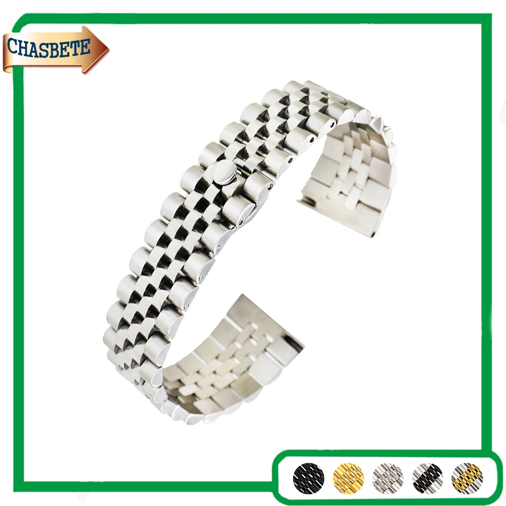 

Stainless Steel Watch Band for Patek Philippe Blancpain 18mm 20mm 22mm Men Women Metal Strap Belt Wrist Loop Bracelet Black