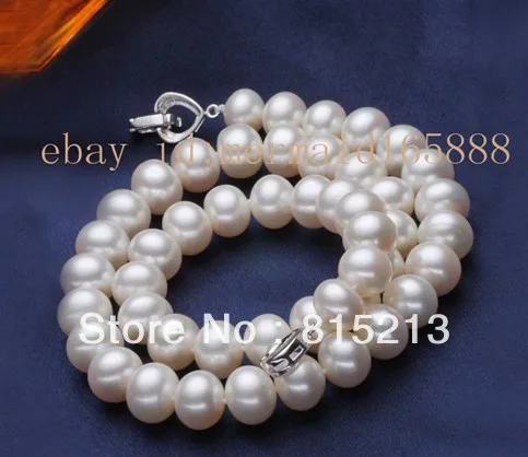 

free shipping ddh00640 AAA 8-9mm Sets White Akoya Cultured Pearl Necklace