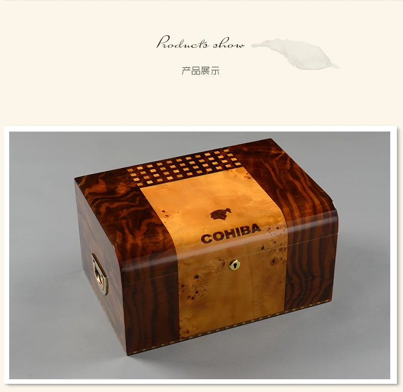 CIGARLOONG коробка для сигар деревянная сигара дисплей коробка humidor для сигар с ручкой увлажнитель для сигар HH-9002