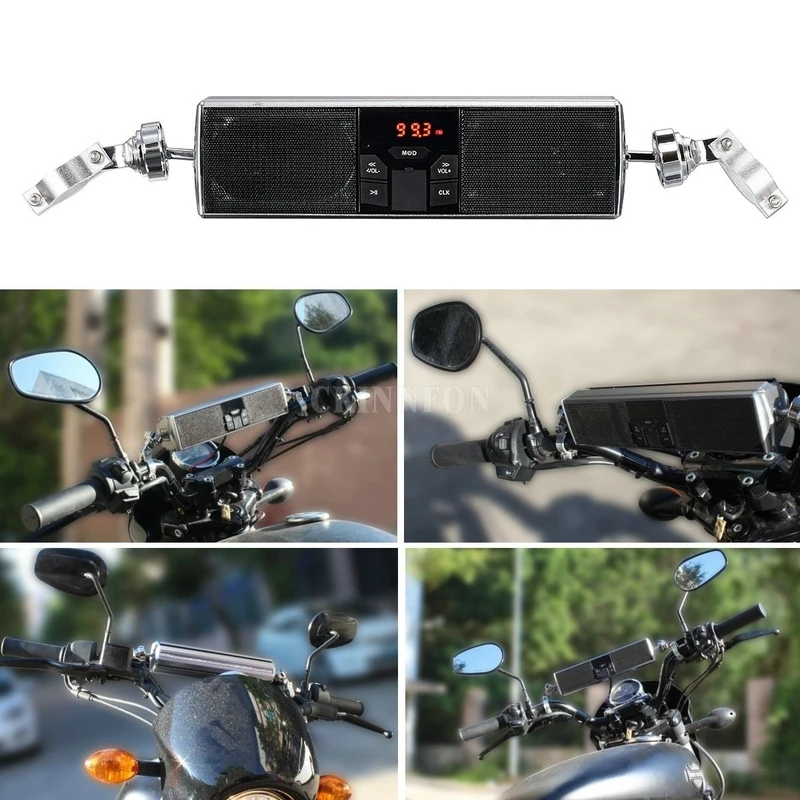 30 шт./лот Bluetooth мотоцикл MP3 Музыка LED плеер динамик s стерео FM радио