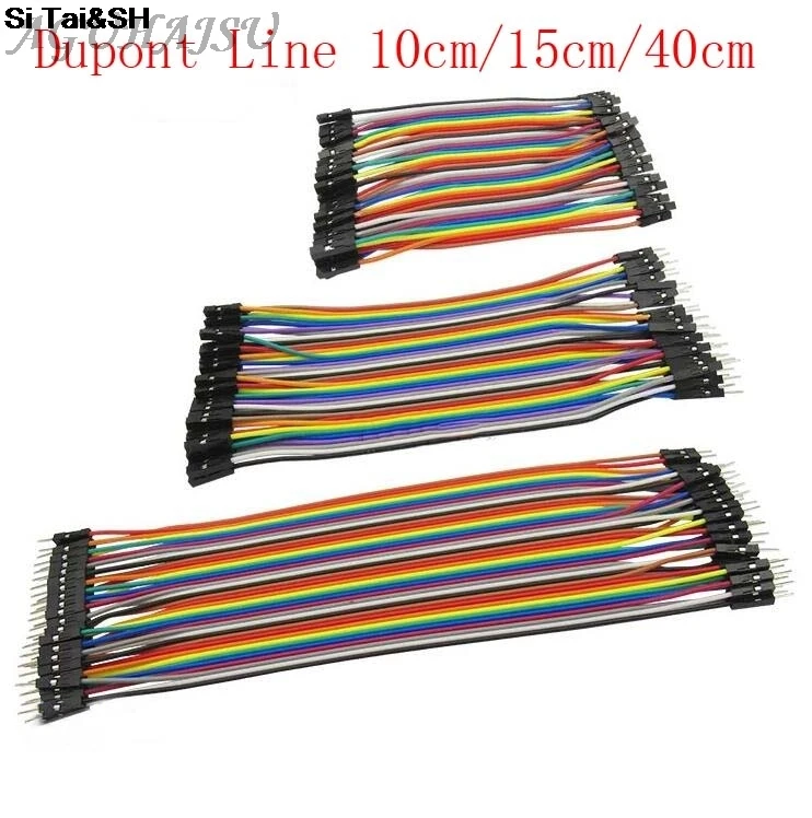 

Dupont Line 40P 10cm/15cm/40cm Male to Male + Female to Male and Female to Female Jumper Wire Dupont Cable for arduino DIY KIT