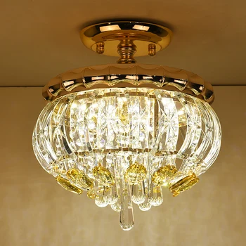 

European style crystanl LED pendant lamp vestibule hallway corridor ceiling crystal decorative pendant light Z114439