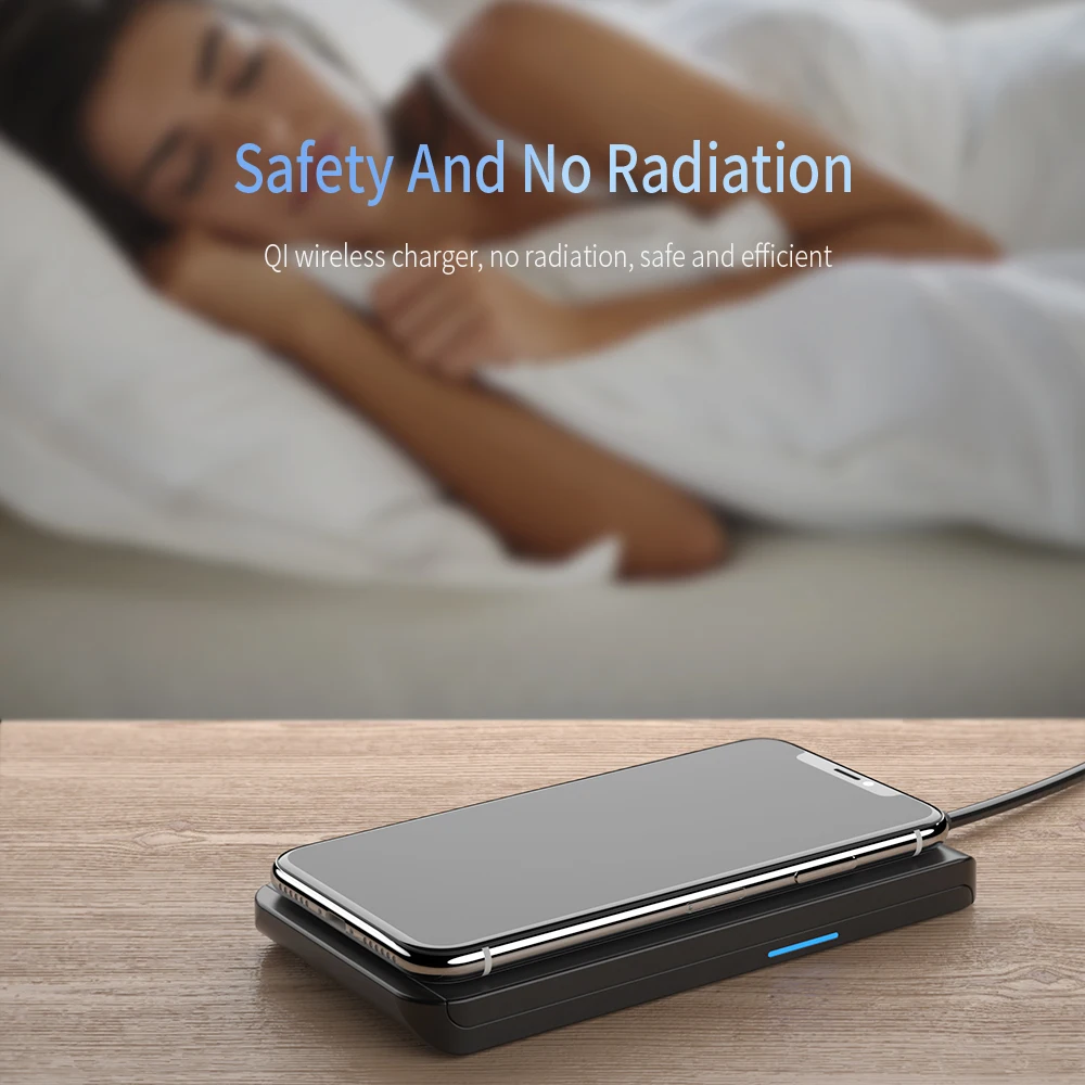 Essager Qi Drahtlose Ladegerät Für iPhone 11 Pro XS Max X 8 Plus Samsung Note 10 10W Schnelle Draht