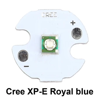 

XPE Royal blue LED Chip 3W 450-465NM High Power light XP-E LED Lamp royalblue LED Emitter with 16mm / 20mm heatsink