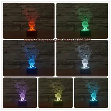 font b 2017 b font 3D Cartoon Figure Superman Tony Joe Cute Elk Illusion Night