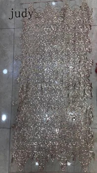 

sequin fabric stock 5yards/bag BH087# 2 color hollow thread sparkle embroidery for bridal wedding dress/sawing