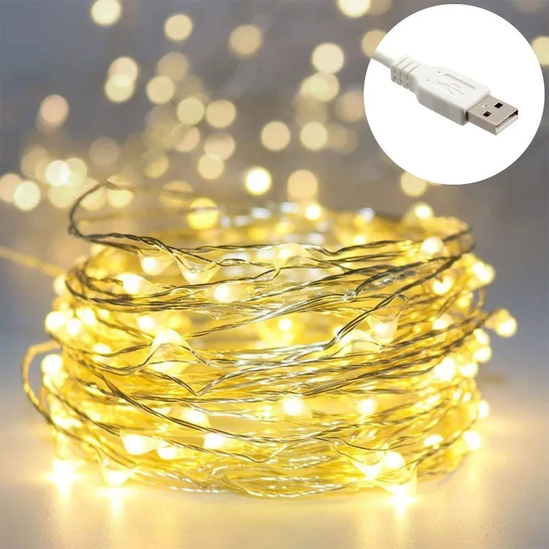 

5M USB Led Garlands 50 LED String Lights Festoon Fairy Lights Decorative Christmas Light String Outdoor Waterproof Party Holiday