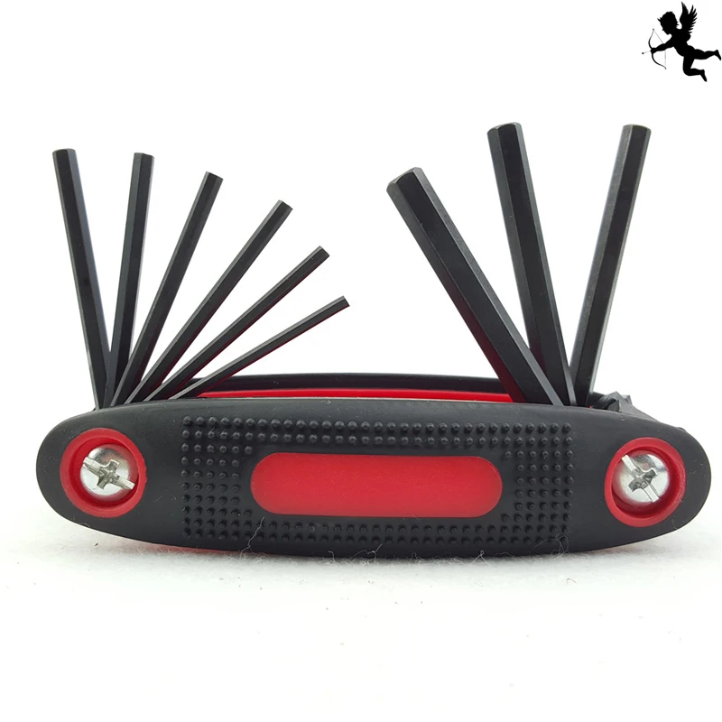 9 Pieces In ONE Metric Archery Hex Key Allen Wrench Set Box End Wrench