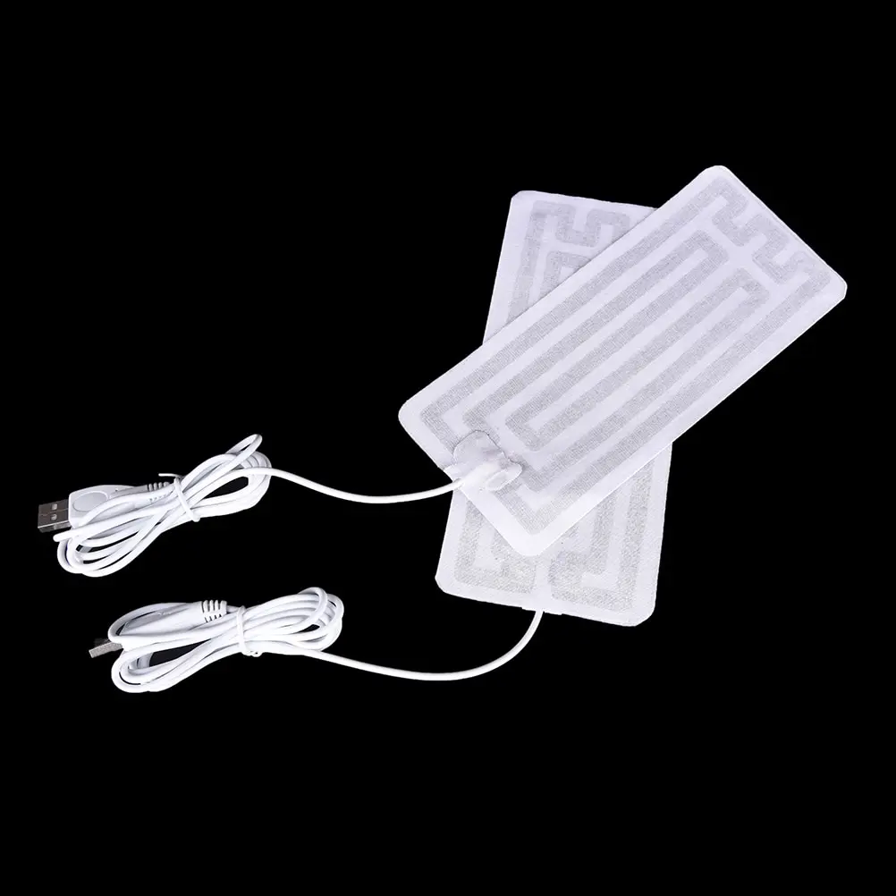 

1 Pair 5V Winter Outdoor Camping Heated Vest Lightweight USB Charging Electric Heated Pads Back Warmer Vest usb Heater 8cm*18cm