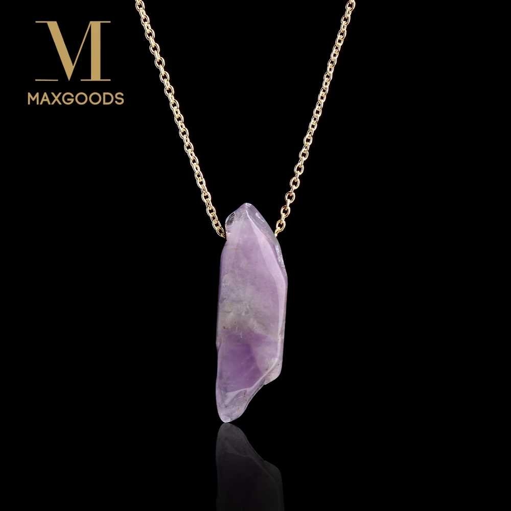 

1 Pcs Natural Crystal Quartz Stone Pendant Necklace Multi-layer Chain Choker Bib Necklace for Women Jewelry 4 colors