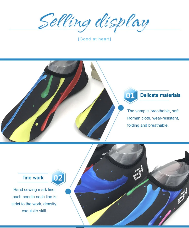 1 (18)CGILO CUBE Light Aqua Shoes Men Women Color lines Wade Convenient Beach Sports Running Shoes