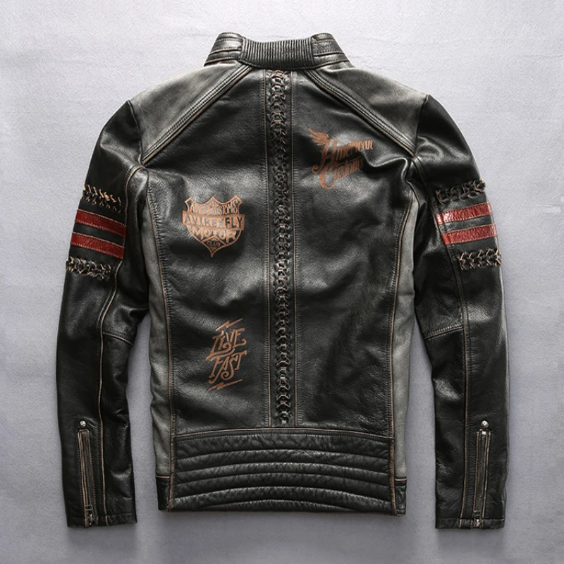 Aliexpress.com : Buy mens Harley genuine cow leather ...