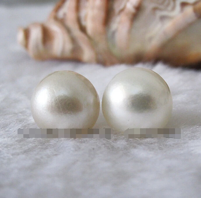 wyan hot sell new - 12804 White Mabe South Sea Pearl Stud Earrings Post | Украшения и аксессуары