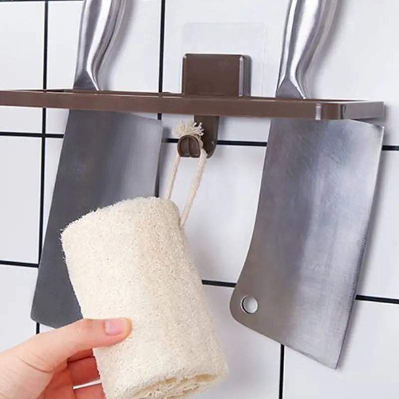 

Useful Kitchen Tool Holder Kitchen Appliance Knife Rack Wall Mounted Rack Multifunctional Household Knife Holder Wall Mount Rack