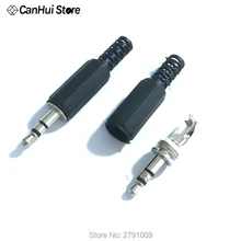 10 шт./лот, аудио разъем, разъем для наушников, штекер 3,5 мм, разъем 3,5, стерео штекер с черным пластиком, LX1 корпус для телефона