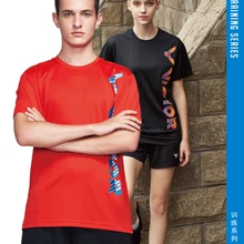 Victor одежда для бадминтона Спортивная футболка для мужчин и женщин с коротким рукавом быстросохнущая рубашка 90027