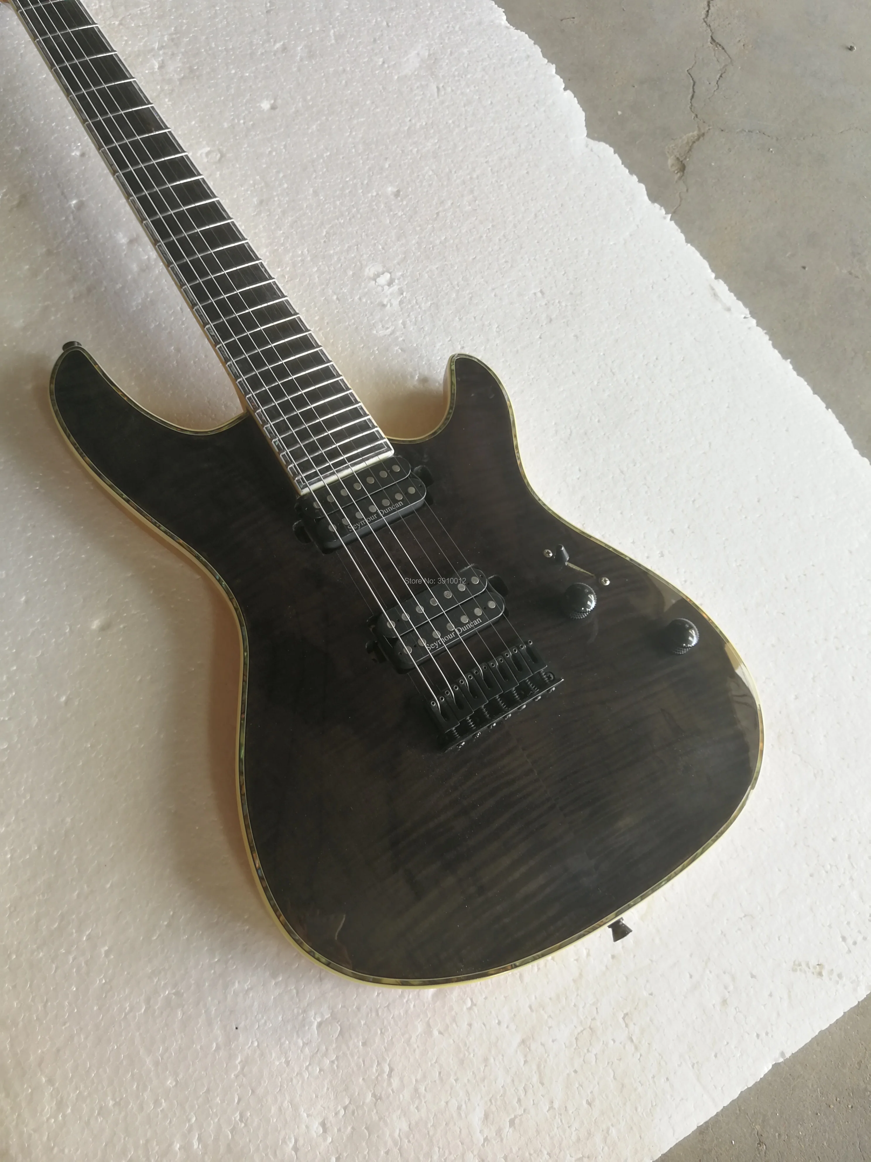 

New Arrival 7 strings Through neck Black Mayones Regius with body binding