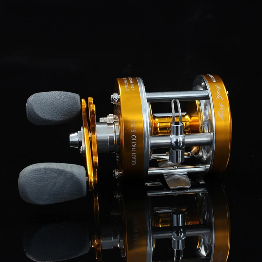 Fundição de Isca de Pesca de Arremesso Lidar com Roda de Peixe Todos Metal Carbono Centrífuga Freio Duplo 5.2: 1 Spinning Reel Poder Baixo 8 fundição de Isca De pesca de Arremesso