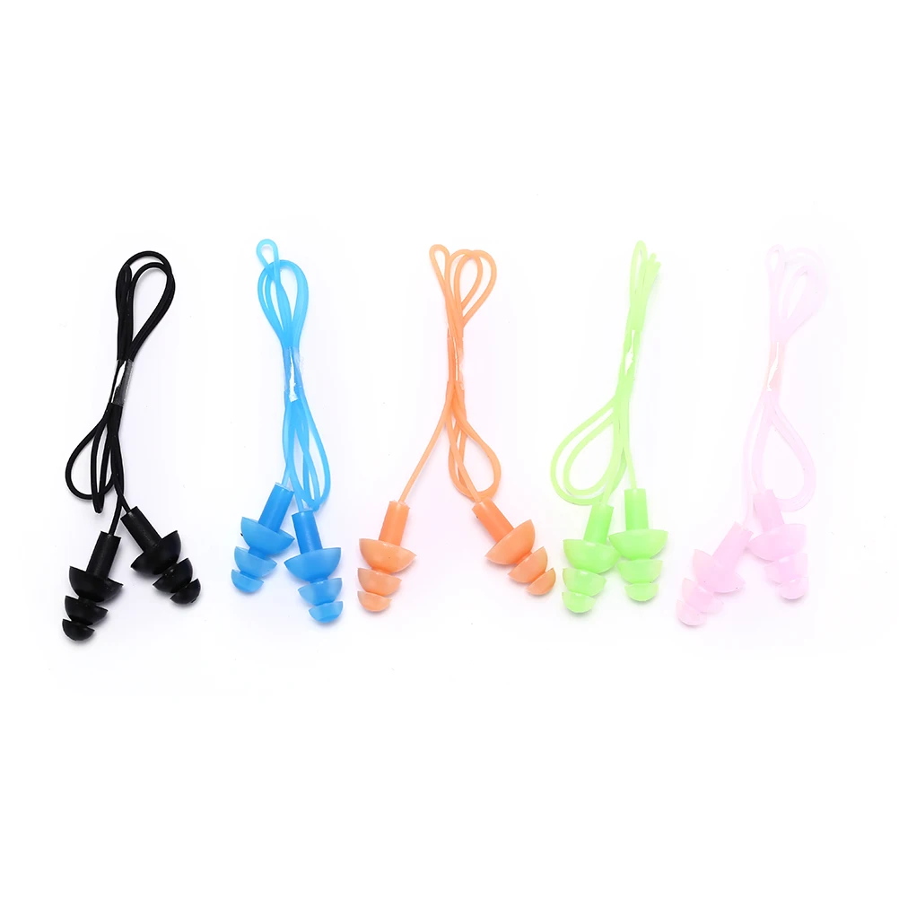 1PCS 5 Colors Universal Soft Silicone Swimming Ear Plugs Earplugs Pool Accessories Water Sports Swim Ear Plug