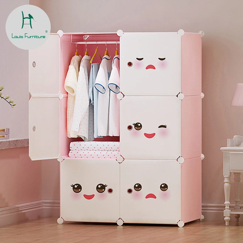 Louis Garde Robe De Dessin Anime Pour Enfants Recepteur Bebe Economique Assemblage Simple Plastique Moderne Aliexpress