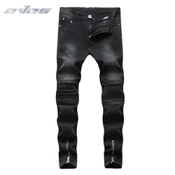 EVES Mens Wave Ripped Design Moto Biker Jeans Fashion Slim Skinny Casual Pencil Motorcycle Jeans Men Destroyed Denim Trousers EVES Mens Wave Ripped Design Moto Biker Jeans Fashion Slim Skinny Casual Pencil Motorcycle Jeans Men Destroyed Denim Trousers