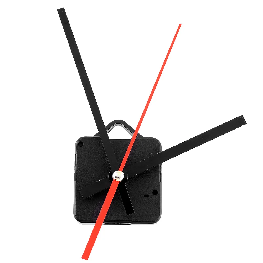 

Hot Quiet Silent Retro Quartz Clock Movement Black+Red Hands Parts Set Kit