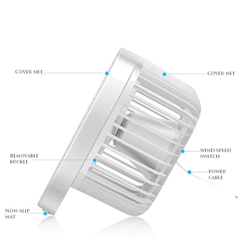 DMWD 8 дюймов кондиционер мини вентилятор настольный USB Портативный охладитель воздуха 4 лезвия настольный вентилятор Супер Тихий DC 5 В для ПК/ноутбука/Тетрадь