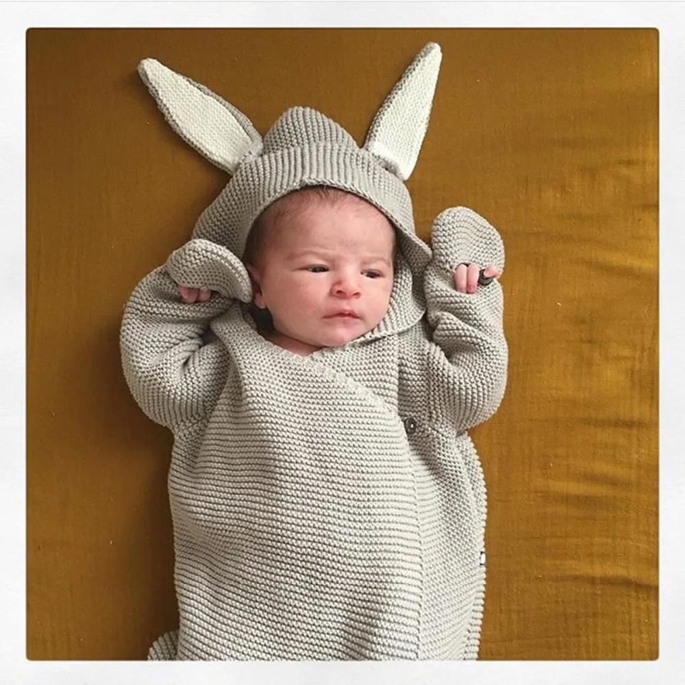 

Sleeping Bags Bedding Mother Kids Baby Blankets Knitted Newborn Caps Rabbit Diapers Bunny Style Wrap pajamas cover stroller girl