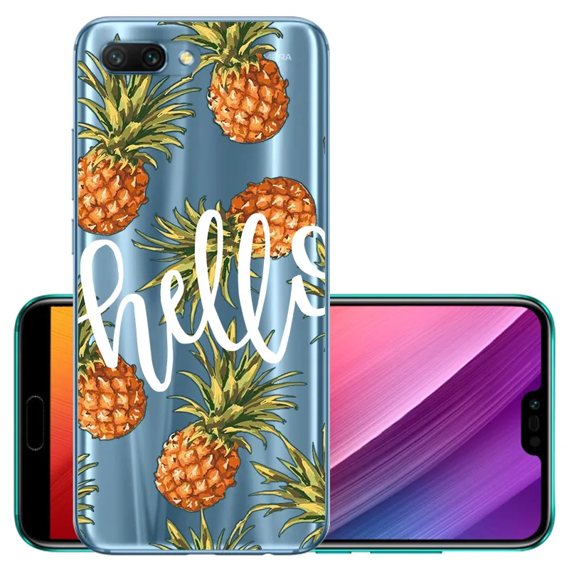 CROWNPRO Funda для huawei Honor 10 чехол s Силиконовый ТПУ для Honor10 5,8" мягкая задняя крышка прозрачный для huawei Honor 10 чехол для телефона TPU - Цвет: BLT