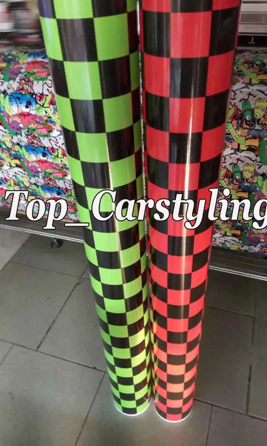 fluorescent square car wrapping film with air free camo (1)