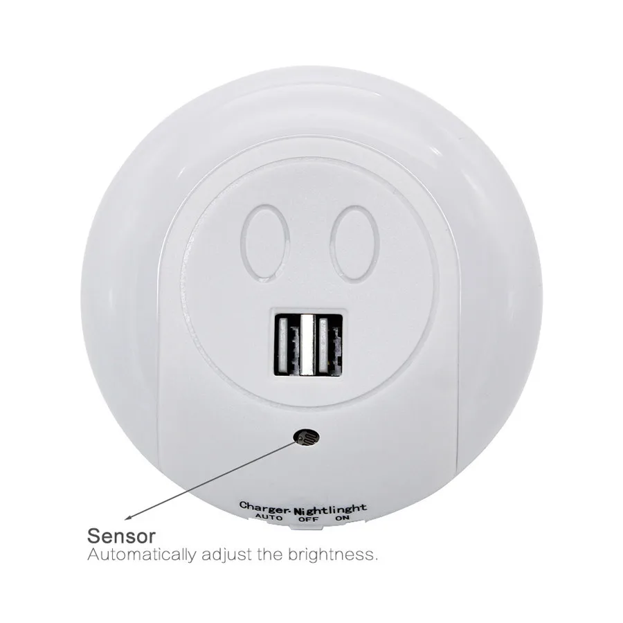 ANBLUB-New-2-Port-5V-USB-Charger-Adapter-LED-Night-Light-AC-220V-Automatic-Sensor-Nightlight