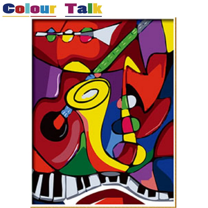 

Painting Calligraphy Painting by numbers DIY Pictures Posters Paintings for Living Room Abstract Music by Claude Monet P-0014