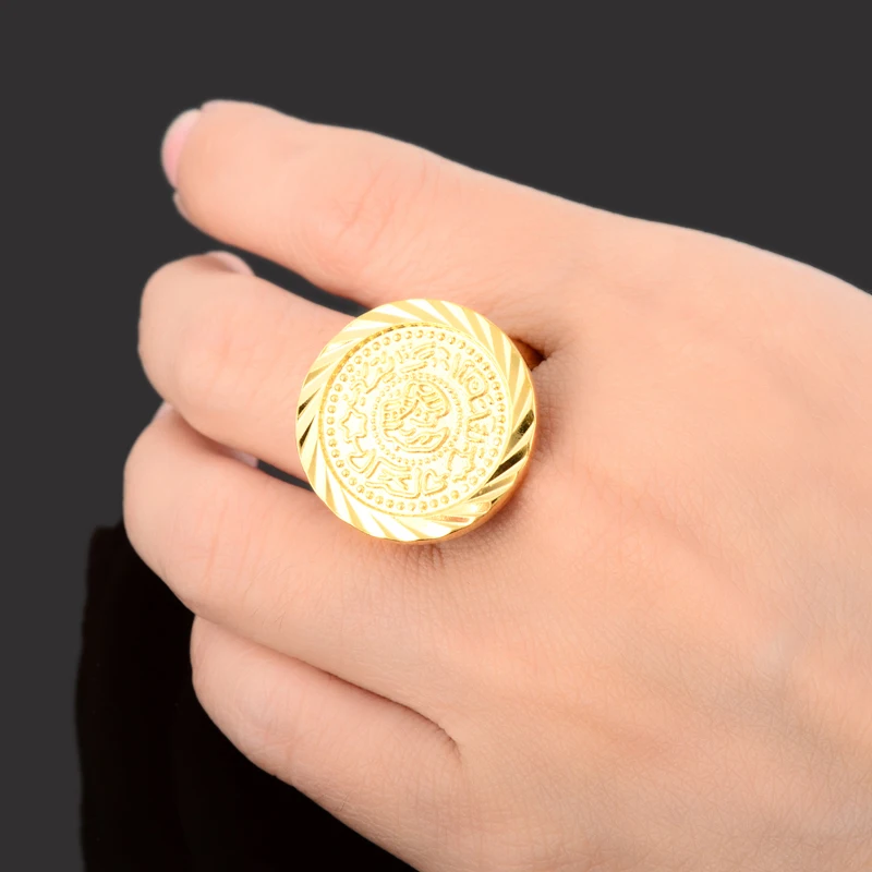 gold coin ring design