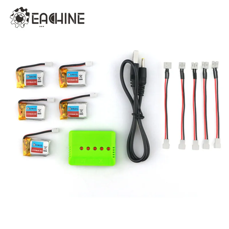 

5PCS Eachine E010 3.7V 150mAh Battery RC Quadcopter Spares Parts For RC Model Toys Accessories