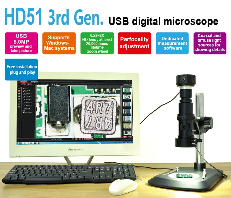 

5MP HD Wireless USB Digital microscope USB Video camera Electronic Eyepiece electron microscope for monocular stereo microscope