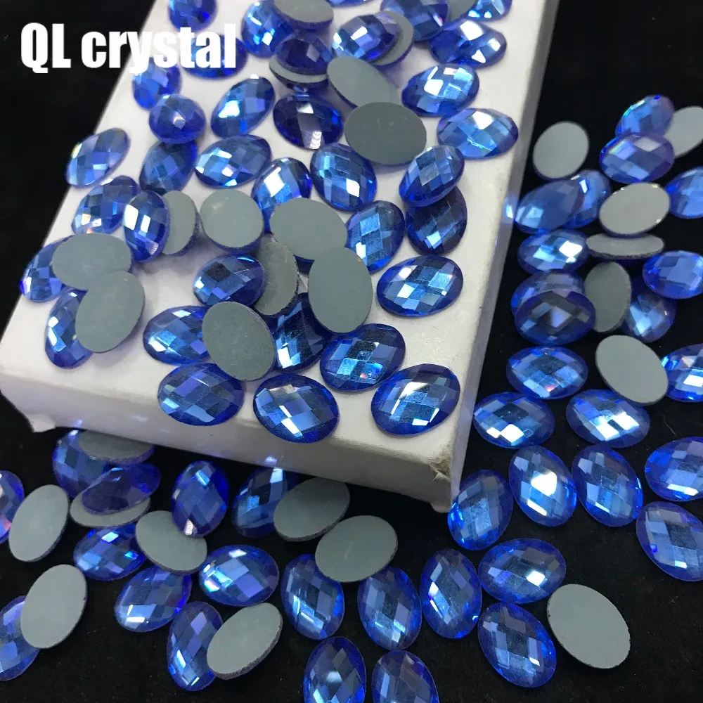QL Кристалл 8x10 мм Кристалл Популярные DIY Одежда одежды обуви сумки клей на плоских спинках стеклянные кристаллы, стразы