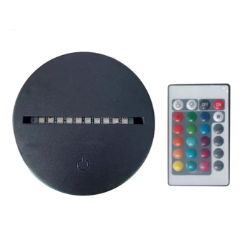 

Hot LED Night Light Lamp Base USB Charging Cable Remote Control Acrylic Plate For Home PLD