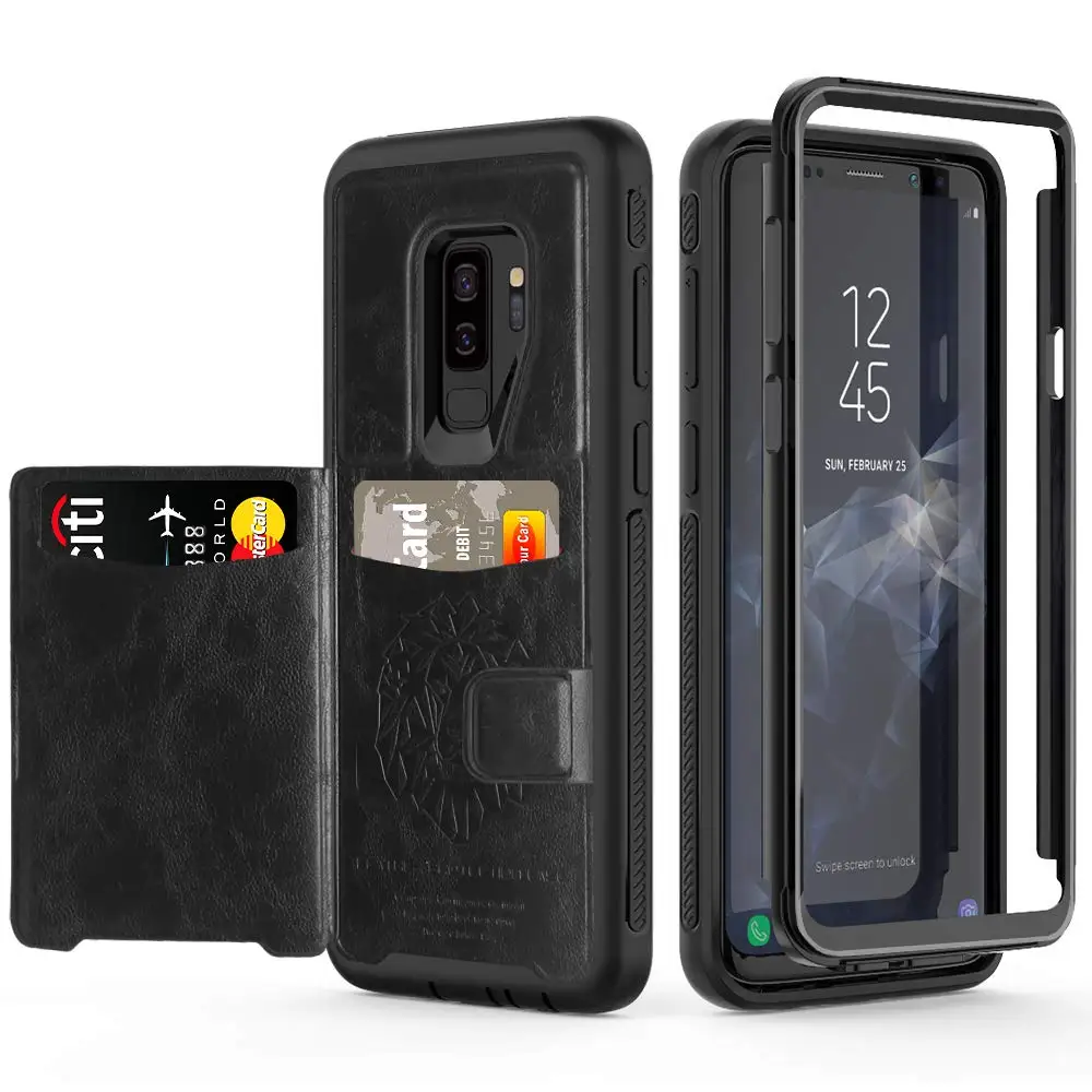 

For Samsung Galaxy S10 S10 Plus Note 9 Shell Retro Flip Leather Phone Case For Galaxy S9 Plus S9 Luxury Hybrid Tough Armor Case