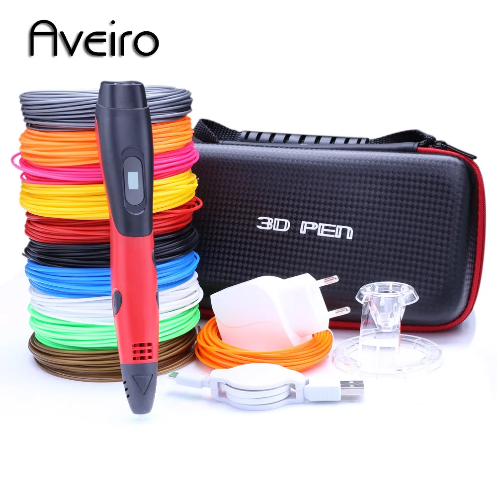 AVEIRO red 3d pens + 10 * 10m pla Filament, 3 d pen 3d model Creative 3d pen toy Best Gift for Kids 3d drawing pen-3d pen AVEIRO red 3d pens + 10 * 10m pla Filament, 3 d pen 3d model Creative 3d pen toy Best Gift for Kids 3d drawing pen-3d pen