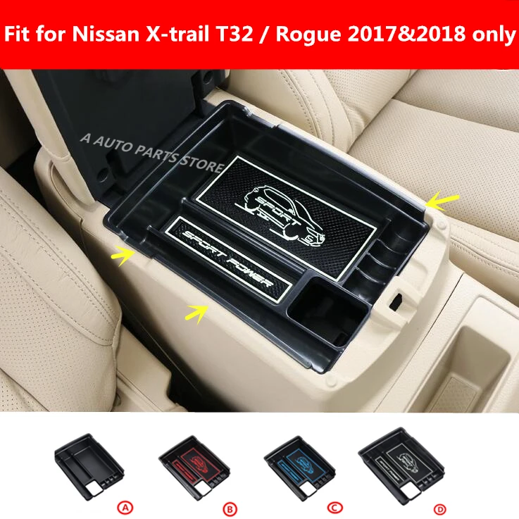 

ABS Plastic Central Storage Pallet Armrest Container Box Molding Garnish For Nissan X-Trail X Trail T32 Rogue 2017 2018 Plastic