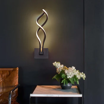 

Nordic Iron Modern led Wall Lamp Bedroom Study Office Bedside Wall Sconce Dining Room Creative led Wall Light Club Corridor Lamp