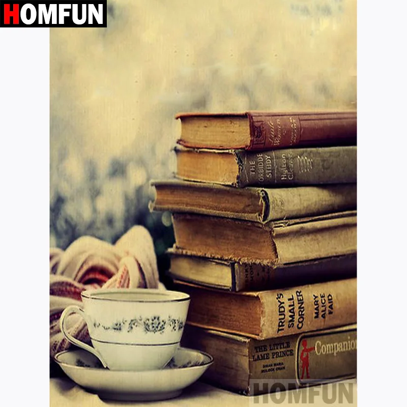 Алмазная 5d-вышивка HOMFUN A18610 картина Книга кофе с полными квадратными/круглыми