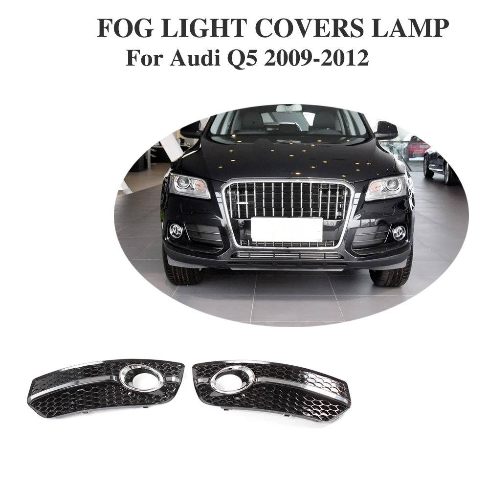 

Front Black Honeycomb Grid Fog Light Covers Lamp Masks Fit For Audi Q5 2009-2012 2PCs/Set