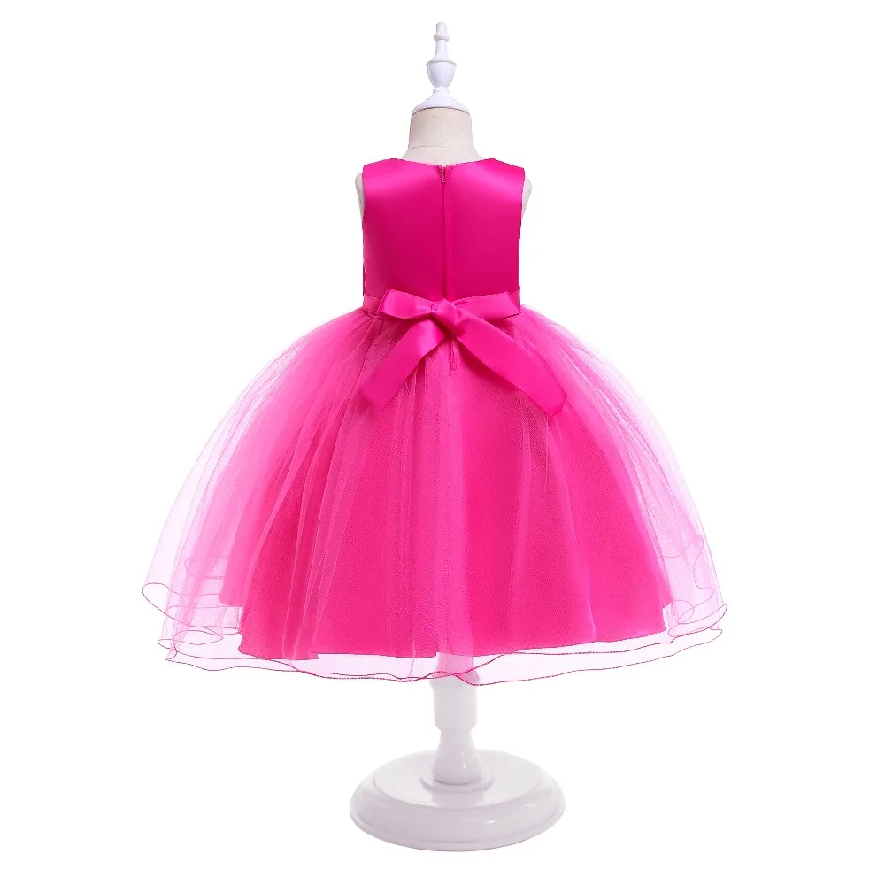 Элегантное свадебное платье с цветочным узором для девочек, платье принцессы для девочек детский Карнавальный костюм для детей, праздничные платья для девочек, одежда